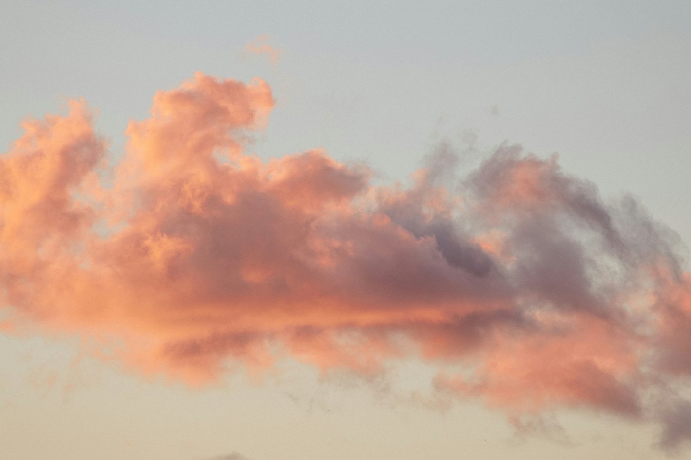 Sunset clouds, a fleeting moment of light